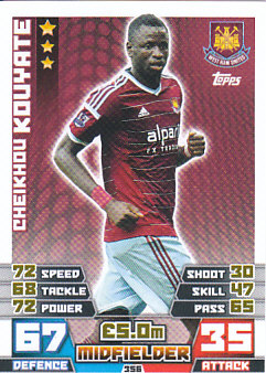 Cheikhou Kouyate West Ham United 2014/15 Topps Match Attax #356